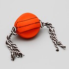 Игрушка на канате "Баскетбольный мяч" для собак, 9 см, микс цветов - Фото 2