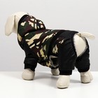 Комбинезон для собак на меховом подкладе с капюшоном, размер M (ДС 26, ОШ 32, ОГ 44 см - Фото 3