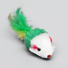 Набор игрушек для кошек: мышь 5 см, шарик с бубенчиком 3.8 см, цвет МИКС - Фото 2