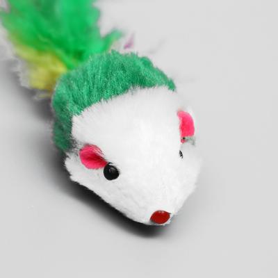 Набор игрушек для кошек: мышь 5 см, шарик с бубенчиком 3.8 см, цвет МИКС