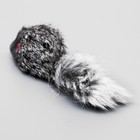 Мышь из натурального меха, 5 см, серая - Фото 3