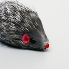 Мышь из натурального меха, 5 см, серая - Фото 4