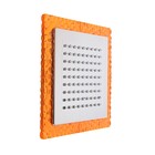 Лейка стационарная, квадратная, 15 х15 см, 1 режим, пластик, цвет желтый/хром - Фото 2