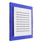 Лейка стационарная, квадратная, 15 х15 см, 1 режим, пластик, цвет синий/хром - Фото 2