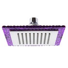 Лейка стационарная, квадратная, 15 х15 см, 1 режим, пластик, цвет фиолетовый/хром - Фото 1