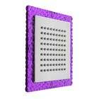 Лейка стационарная, квадратная, 15 х15 см, 1 режим, пластик, цвет фиолетовый/хром - Фото 2