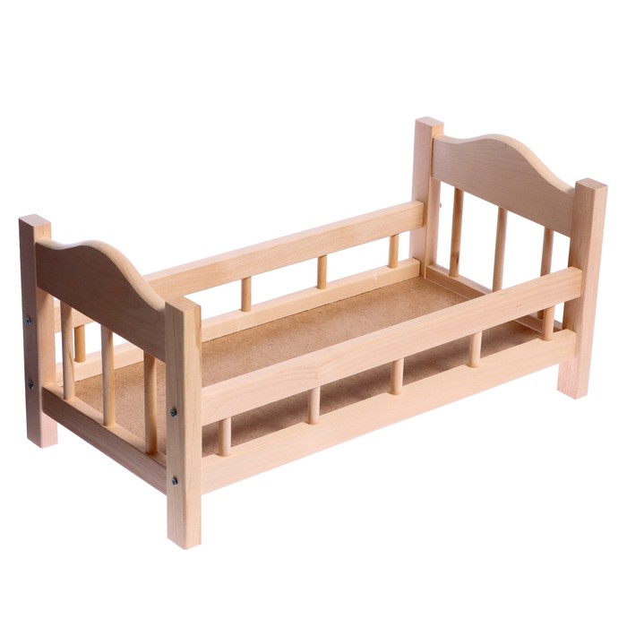 Кроватка для кукол деревянная №14, цвета МИКС - фото 1881924412