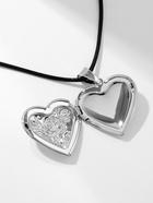 Кулон на шнурке «Для фото» сердце с розой, цвет чернёное серебро на чёрном шнурке, 45 см 3744908