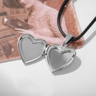 Кулон на шнурке «Для фото» сердце, цвет серебро на чёрном шнурке, 45 см - Фото 2