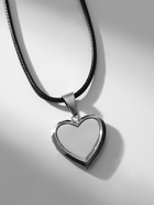 Кулон на шнурке «Для фото» сердце, цвет серебро на чёрном шнурке, 45 см 3744912