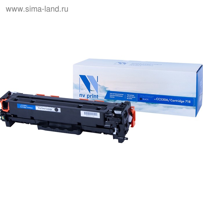 Картридж NV PRINT NV-CC530A/NV-718 для HP CP2025 и Canon MF724Cdw (3500k), черный - Фото 1