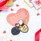 Набор клипсы+открытка, «Яркая юность» love you, цвет жёлтый - Фото 2