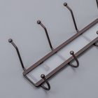 Вешалка настенная на 5 двойных крючков Доляна «Лофт», 43×17×10 см, цвет коричневый - Фото 3