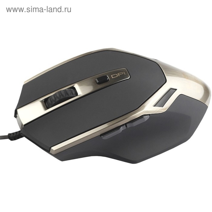 Мышь Intro MU110G, игровая, проводная, оптическая, 3200dpi, 6 кнопок, USB, черная - Фото 1