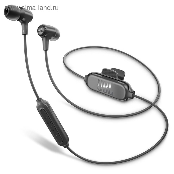 Наушники с микрофоном JBL E25 Вт, вкладыши, беспроводные, Bluetooth, работа до 8 ч., черные - Фото 1