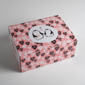 Коробка‒пенал «Люблю, очень люблю», 30 × 23 × 12 см