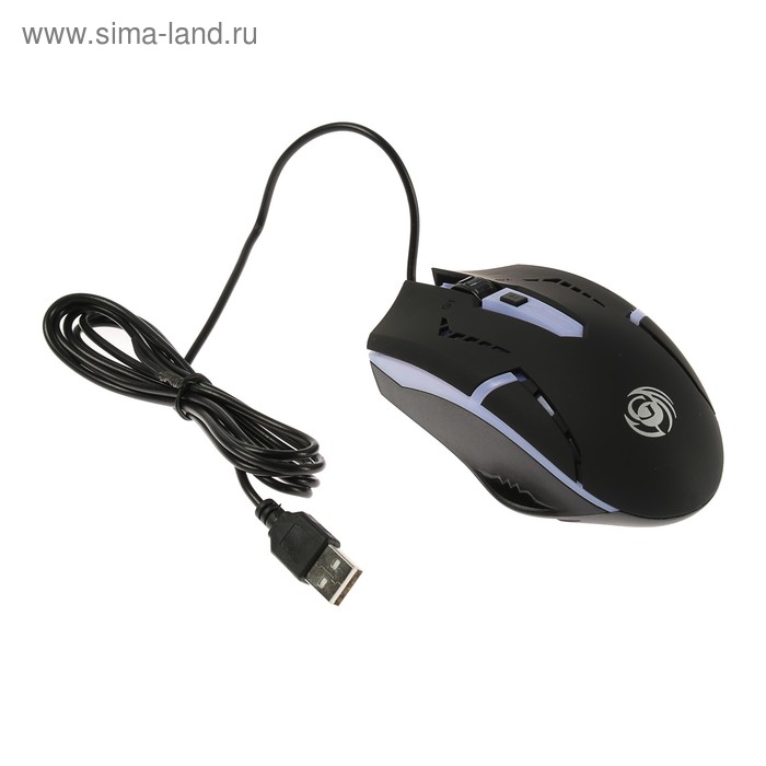Мышь Dialog MGK-03U Gan-Kata, игровая, проводная, подсветка, 1600 dpi, USB, чёрная - Фото 1
