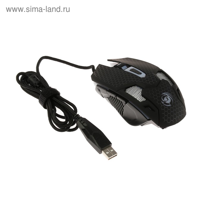Мышь Dialog Gan-Kata MGK-25U, игровая, проводная, оптическая, 2400 dpi,подсветка,USB,черная - Фото 1