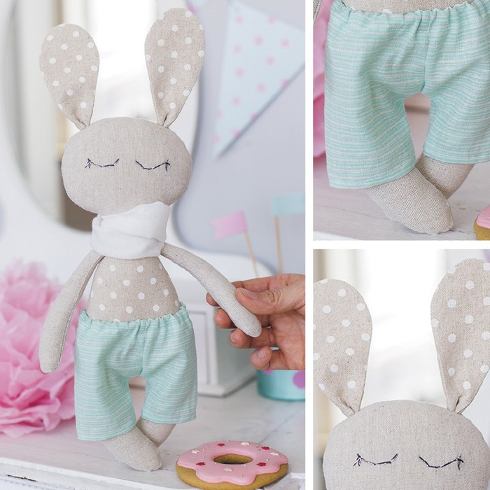 Мягкая игрушка «Зайка Вуди», набор для шитья, 18×22×2 см