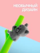 Ручка-прикол Calligrata «Мишка на бамбуке», синий стержень, гелевая, МИКС - Фото 2