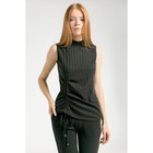 Костюм женский (брюки, майка, кардиган), цвет чёрный, размер 48 - Фото 2