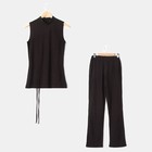 Костюм женский (брюки, майка, кардиган), цвет чёрный, размер 48 - Фото 10