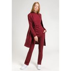 Костюм женский (брюки, майка, кардиган), цвет бордовый, размер 48 - Фото 1