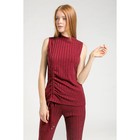 Костюм женский (брюки, майка, кардиган), цвет бордовый, размер 48 - Фото 2