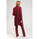 Костюм женский (брюки, майка, кардиган), цвет бордовый, размер 48 - Фото 4