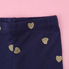 Легинсы для девочки MINAKU "Золотые сердечки", рост 86-92 см, цвет тёмно-синий - Фото 5