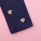 Легинсы для девочки MINAKU "Золотые сердечки", рост 86-92 см, цвет тёмно-синий - Фото 6