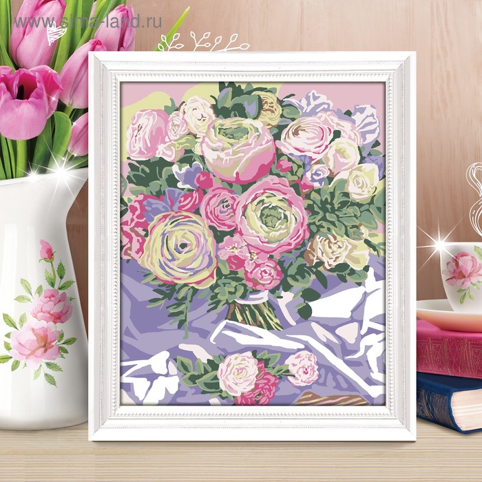 Роспись по номерам без подрамника "Ранункулюс" 30 x 40 см - Фото 1