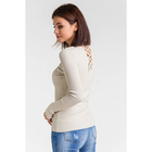 Пуловер с люрексом шнуровка сзади, размер 42, цвет бежевый - Фото 3