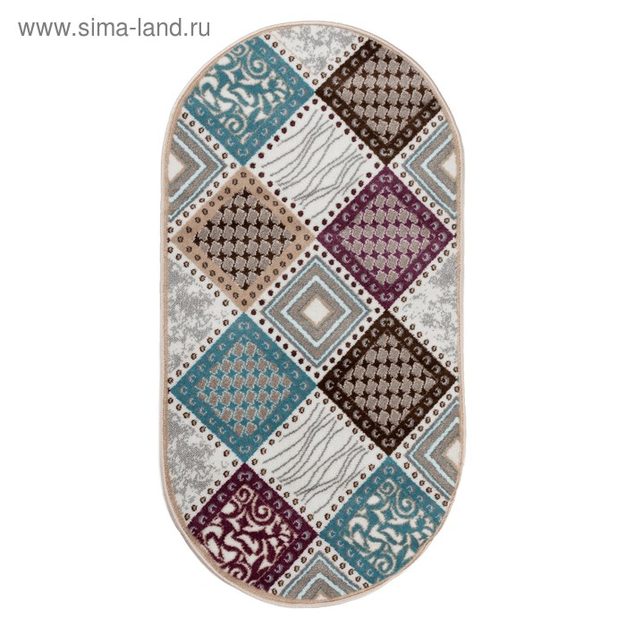 Ковёр «Соло», овальный 100х200 см, 100% ПП - Фото 1