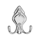 Крючок мебельный ТУНДРА TKd=025, двухрожковый, хром - Фото 3