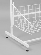 Стойка прикассовая, с 6-штыревой гребенкой и крючками, 64×50×185 см, белая - Фото 3