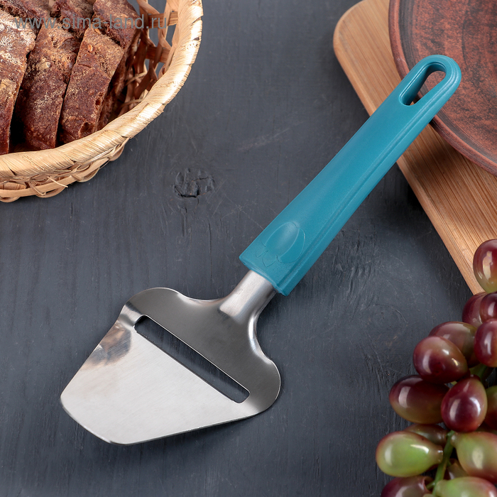 Нож-лопатка для сыра Доляна «Сфера», 21 см, цвет голубой - Фото 1