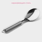 Ложка гарнирная из нержавеющей стали Доляна «Металлик», h=25 см, серебристый - Фото 2