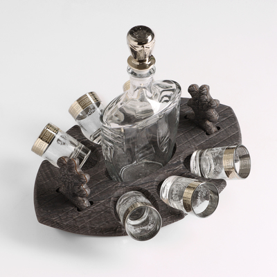 Мини-бар «Фрегат. Барокко», 8 предметов: барная стойка, графин, стопки 6 шт, 500/50 мл