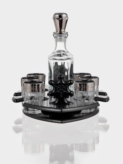 Мини-бар «Фрегат. Барокко», 8 предметов: барная стойка, графин, стопки 6 шт., 500/50 мл