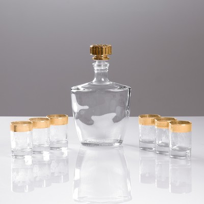 Мини-бар «Фрегат. Барокко», 8 предметов: барная стойка, графин, стопки 6 шт., 500/50 мл