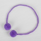 Декоративный элемент на верёвочке 2 шарика, d= 1,5 см, набор 6 шт., цвет фиолетовый - фото 8755825