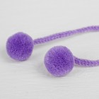 Декоративный элемент на верёвочке 2 шарика, d= 1,5 см, набор 6 шт., цвет фиолетовый - фото 34381562