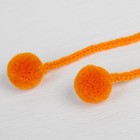 Декоративный элемент на верёвочке 2 шарика, d= 1,5 см, набор 6 шт., цвет оранжевый - Фото 2