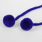 Декоративный элемент на верёвочке 2 шарика, d= 1,5 см, набор 6 шт., цвет синий - фото 25263550