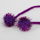 Декоративный элемент на верёвочке 2 шарика с блеском, d= 2 см, набор 8 шт., цвет фиолетовый - Фото 2