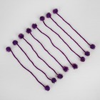 Декоративный элемент на верёвочке 2 шарика с блеском, d= 2 см, набор 8 шт., цвет фиолетовый - Фото 3