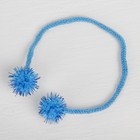 Декоративный элемент на верёвочке 2 шарика с блеском, d= 2 см, набор 8 шт., цвет голубой - Фото 2