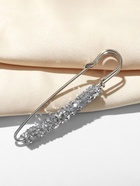 Булавка «Вечеринка» стразы, 7 см, цвет серебро 3924791