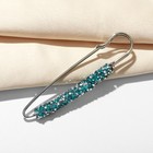 Булавка «Вечеринка» стразы, 7 см, голубая в серебре - Фото 1